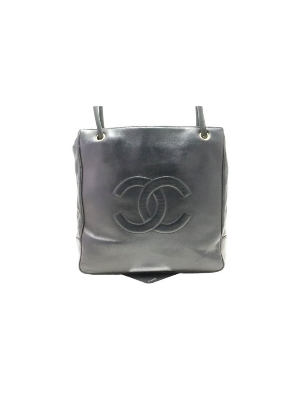 Chanel Jumbo CC Logo Leather Tote
